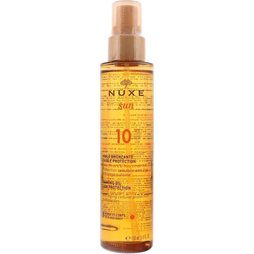 Nuxe Sun Taning Oil Face And Body Spf10 150ml