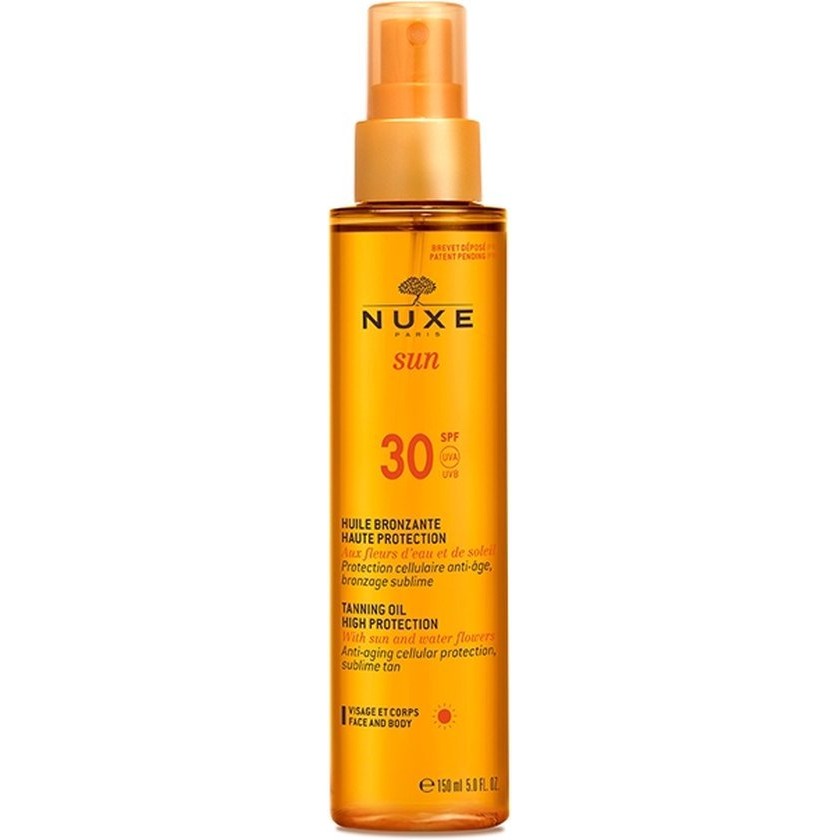 Nuxe Sun Taning Oil Face And Body Spf30 150ml