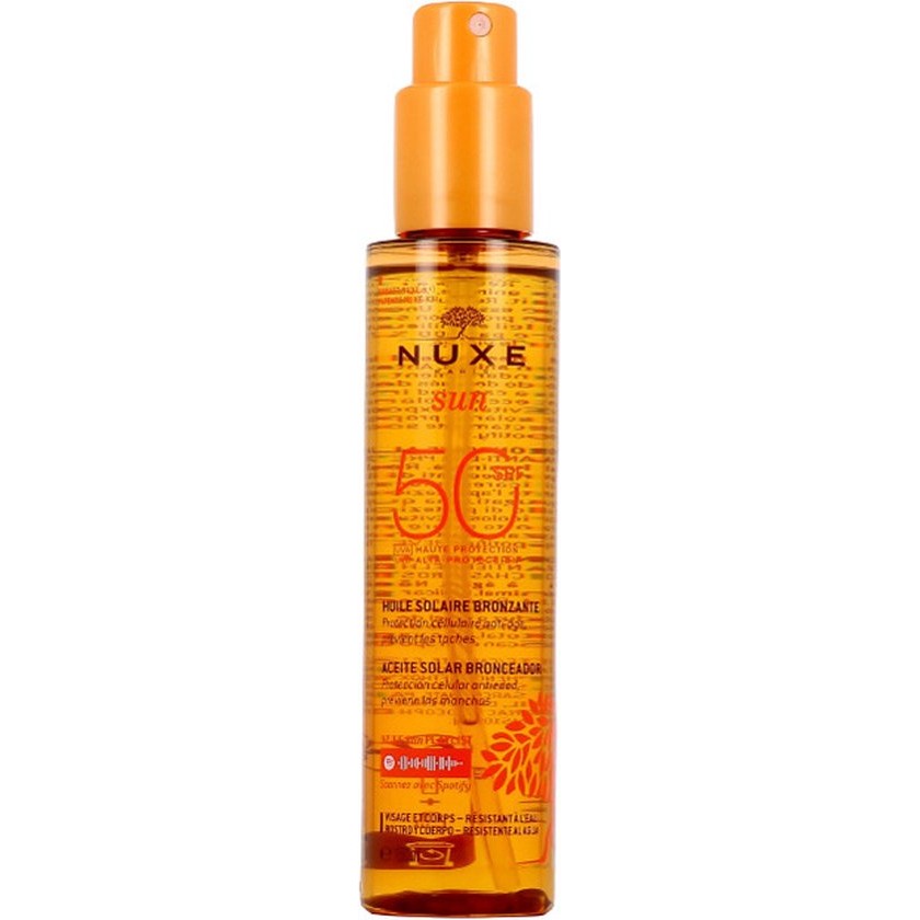 Sun Tanning Oil Face And Body Spf50 150 Ml By Nuxe 150 Ml
