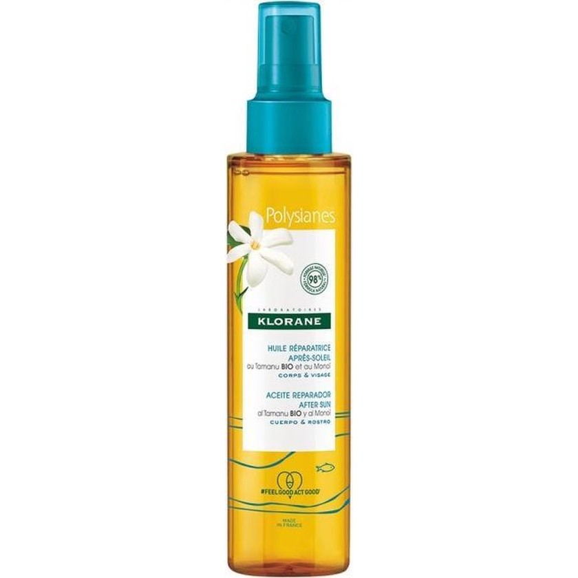 Polysianes Monoi And Tamanu Bio Repair Oil After Sun 150 Ml By Klorane 150 Ml
