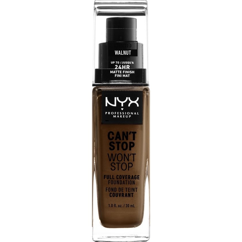 Nyx CanAt Stop WonAt Stop Full Coverage Foundation Walnut 30ml