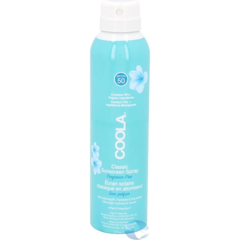 Coola Classic Body Organic Sunscreen Spray Spf50 Fragrance Free 177ml