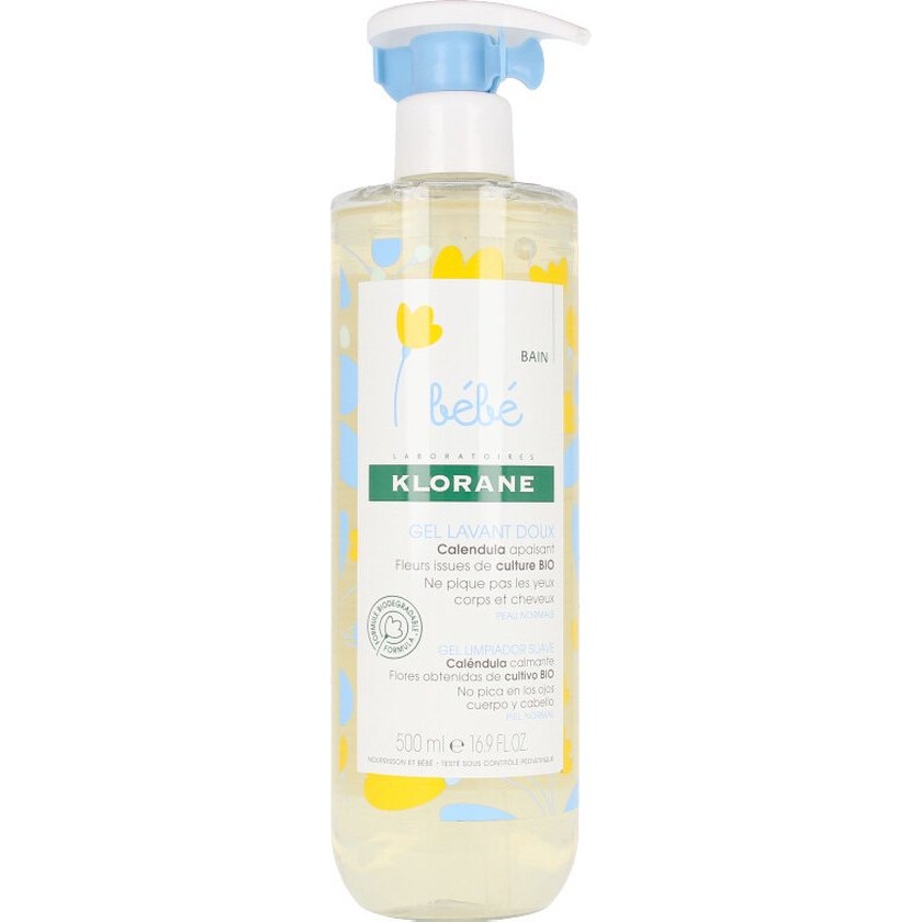 Bebe Gentle Cleansing Gel Soothing Calendula By Klorane 500 Ml