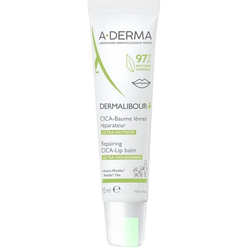 A-DERMA Dermalibour+ Cica Lip Balm 15 ml Balm