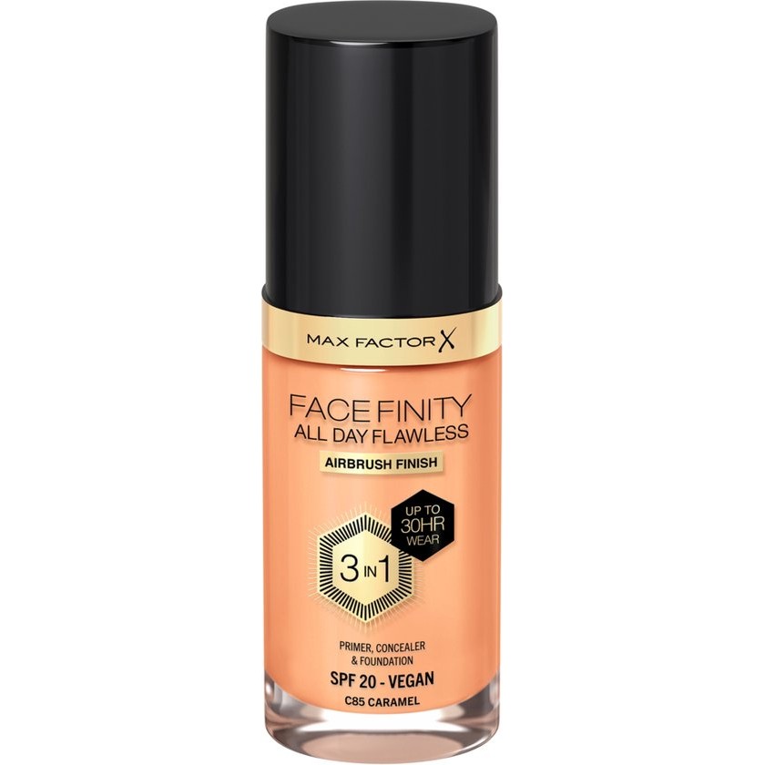 Max Factor Facefinity 3in1 Primer, Concealer y Foundation 85-Caramel 30ml