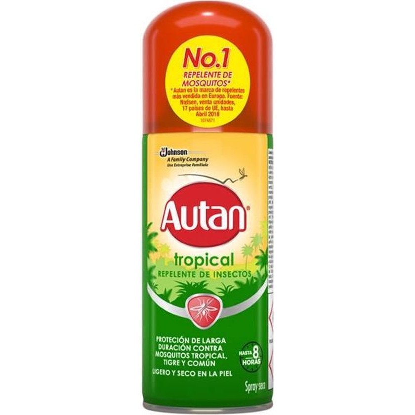Common and Tiger Mosquito Repellent Autan Tropical 100 ml 8 hours Spray