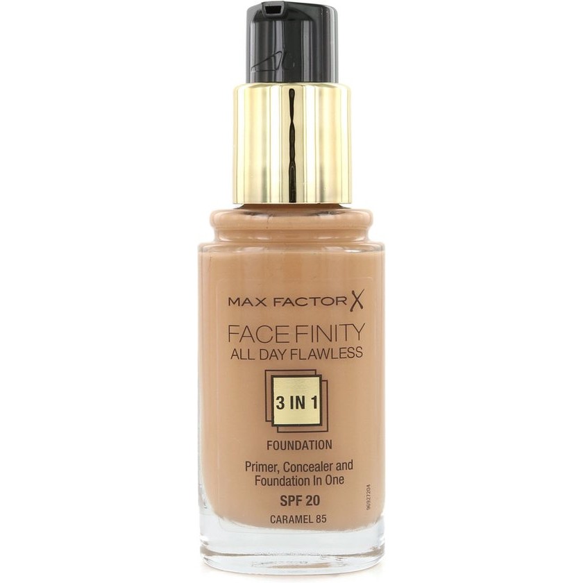 Max Factor Facefinity 3 In 1 Primer  Concealer And Foundation Spf20 85 Caramel 30ml