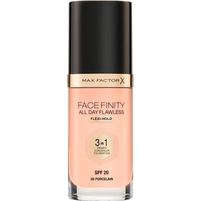MAX FACTOR Facefinity All Day Flawless 3in1 Foundation SPF20 podk ad do twarzy 30 Porcelain 30ml