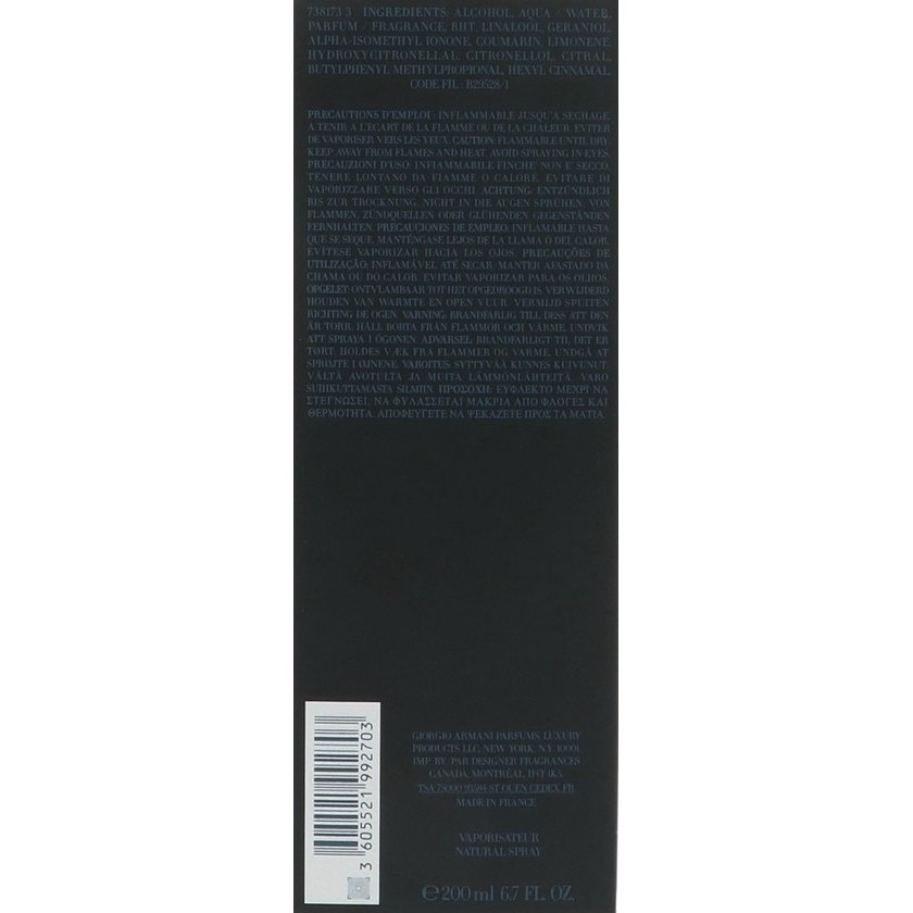 Giorgio Armani Armani Code Eau De Toilette Spray 200 ml for Men