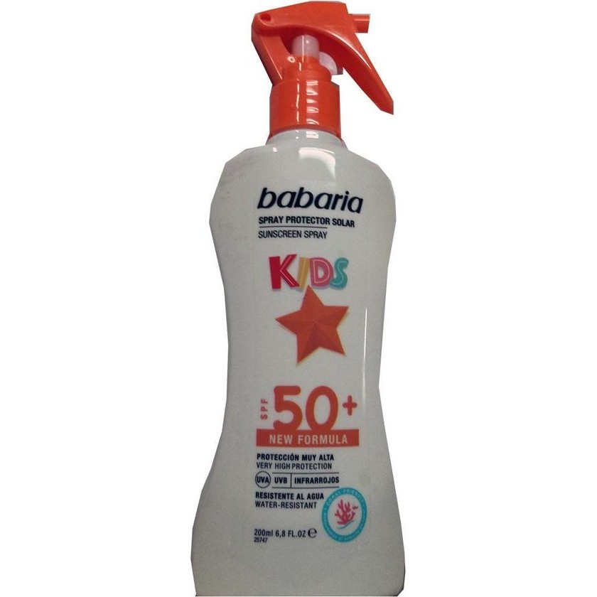 Babaria Sunscreen Spray With Aloe Vera For Children Spf50 200ml
