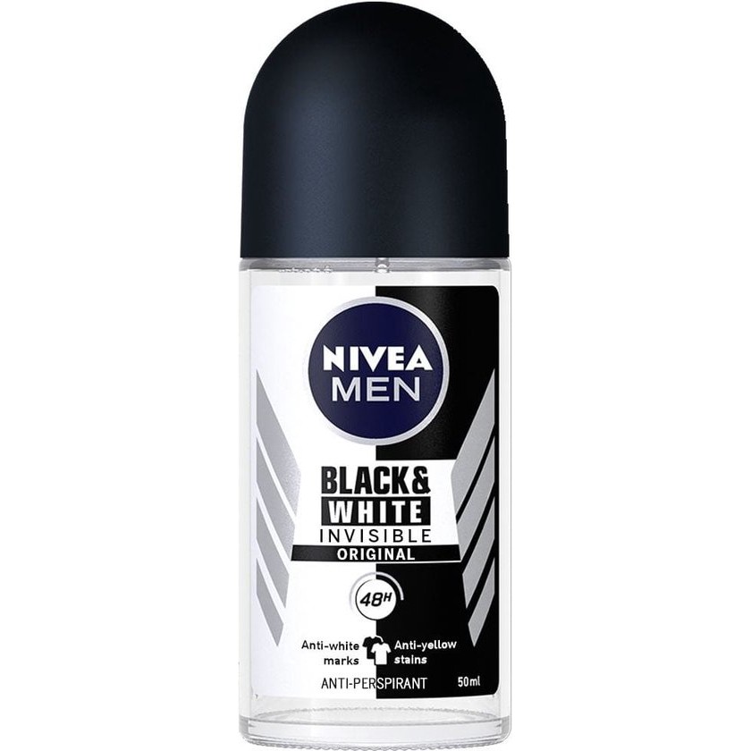 Nivea Men Black And White Ivisible Original Deodorant Roll-On 50ml