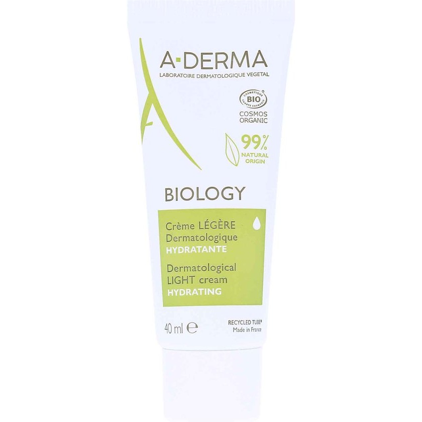 A-DERMA Biology Hydrating Dermatological Light Cream Organic 40ml