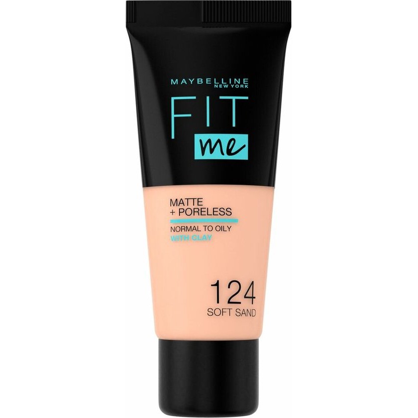 Fit Me Matte+poreless Foundation By Maybelline #124-soft-sand