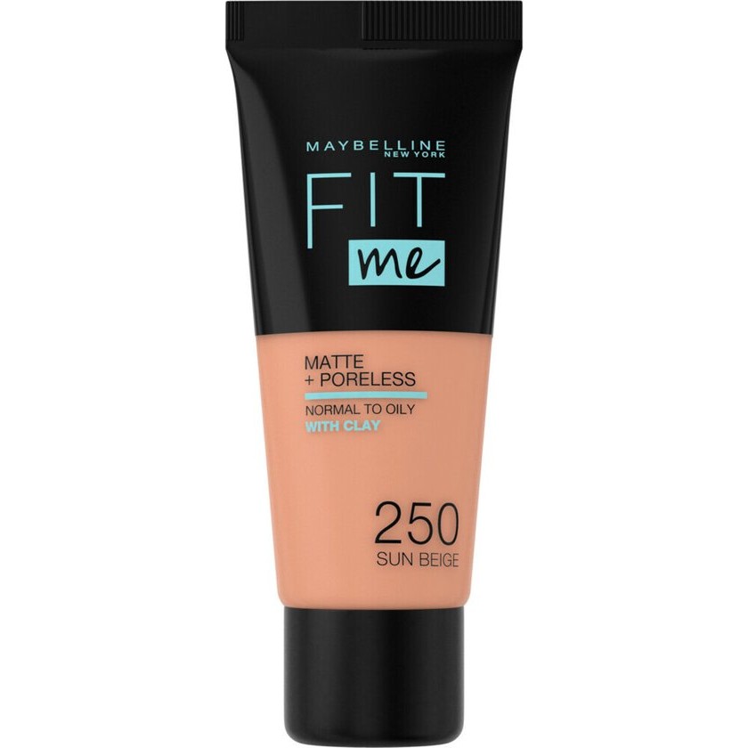 Maybelline Fit Me! Matte Makeup For Normal And Oily Skin 30 Ml 250 Sun Beige