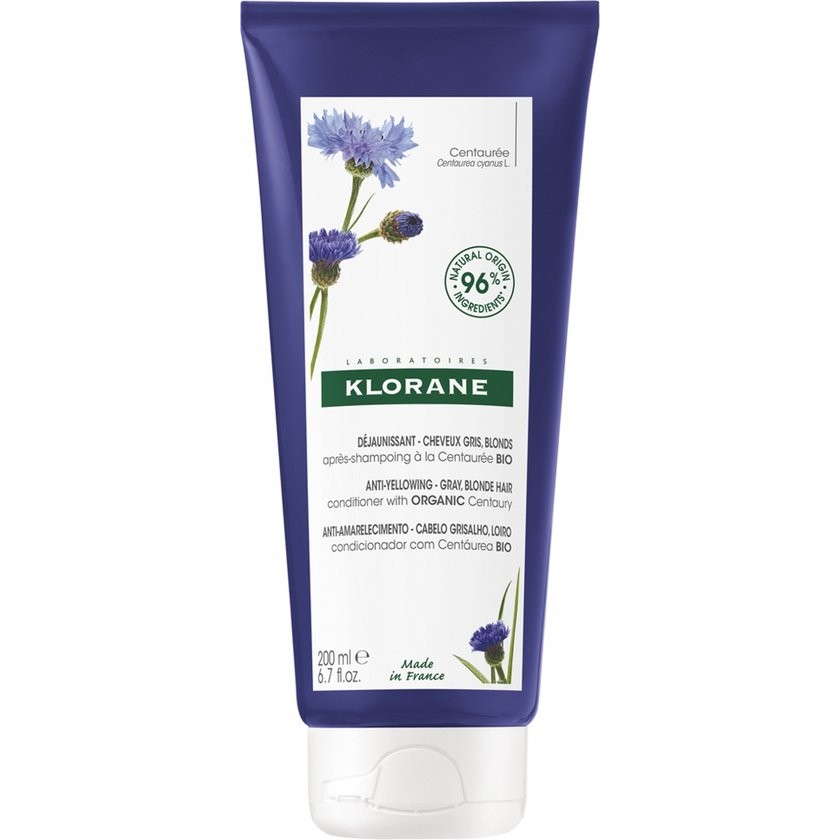 Klorane Haar Centaurée Anti-Yellow Conditioner Wit/Grijs Haar 200ml