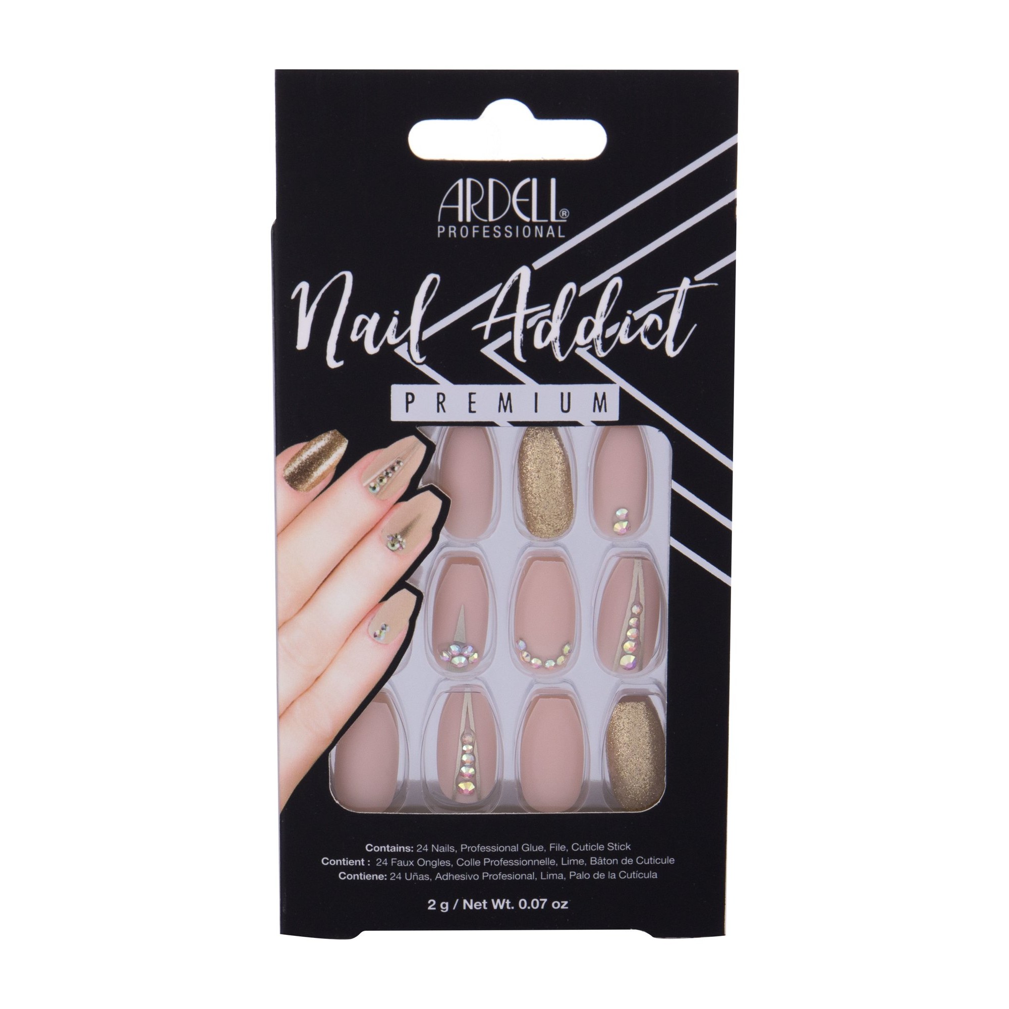 Ardell Nail Addict Nude Jeweled 1 U