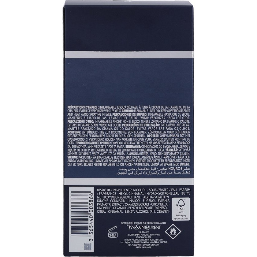 Yves Saint Laurent Kouros 100 ml Eau de Toilette – Herenparfum