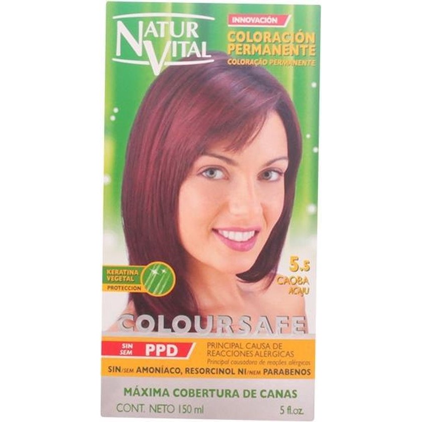 Coloursafe Permanent Hair Color By Natur Vital #5.5-mahogany