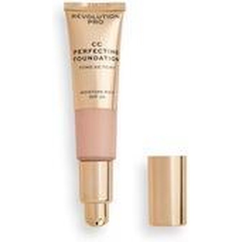 Makeup Revolution – Cc Cream Perfecting Foundation Spf 30 – Multifunctional Makeup For Dry To Combined Skin 26 Ml F2.5