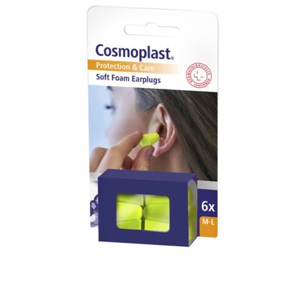 Foam Ear Plugs 6 U By Cosmoplast 6 Pcs