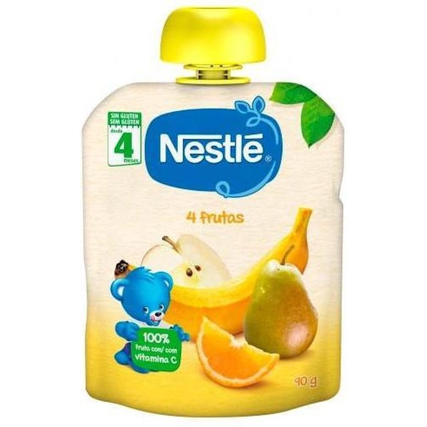 Nestle 3x Nestlé Puree 4 Fruits 90g