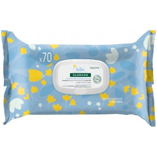 Baby Soft Cleaning Wipes 70 U By Klorane 70 Pcs