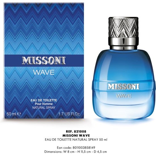 Missoni Wave Eau de Toilette voor Mannen 50 Ml