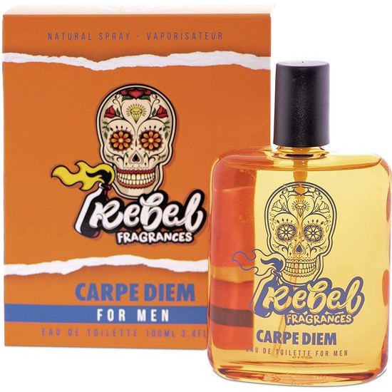 Rebel Fragrances Carpe Diem Eau De Toilette Mannen – 100 ml – Mannen Parfum – Mannen Cadeautjes – Verleidelijk en Intrigerend Herengeur