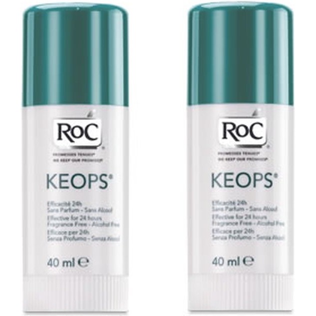 Roc Keops Stick Deodorant 2x40ml
