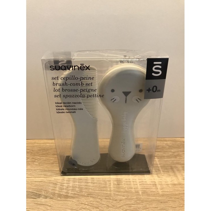 Set of combs/brushes Suavinex White (2 Pieces)