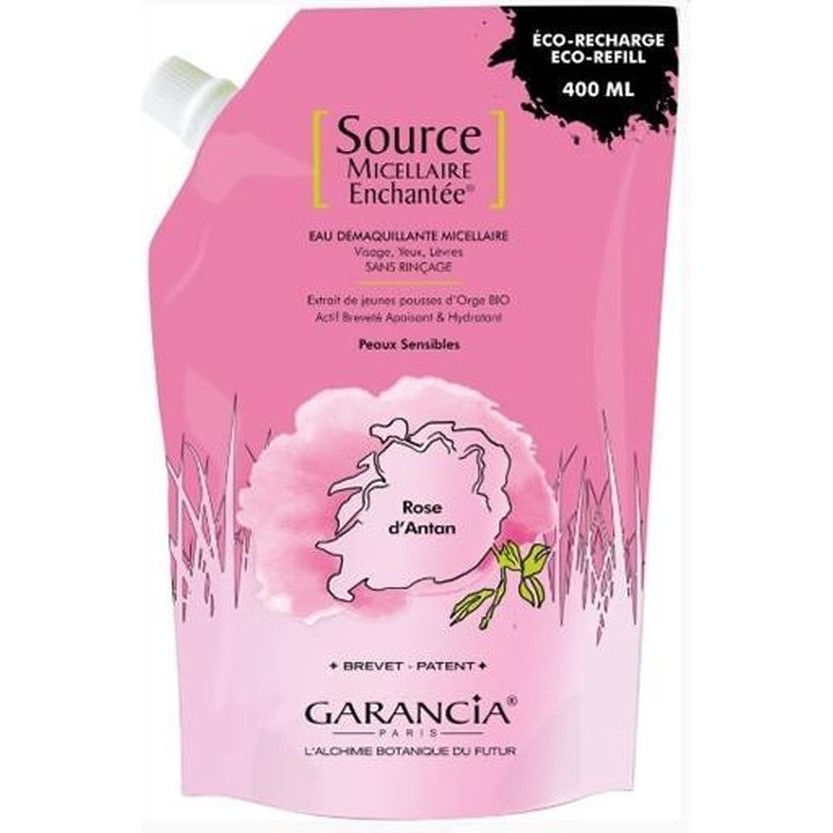 Garancia Source Micellaire Enchanta c  Rose Of Yesteryear Eco refill Makeup Remover 400ml