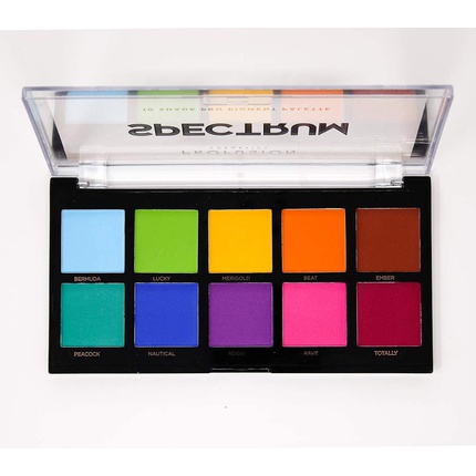Spectrum Mixed 10 Shade Eyeshadow Palette Richly Saturated Blendable Matte