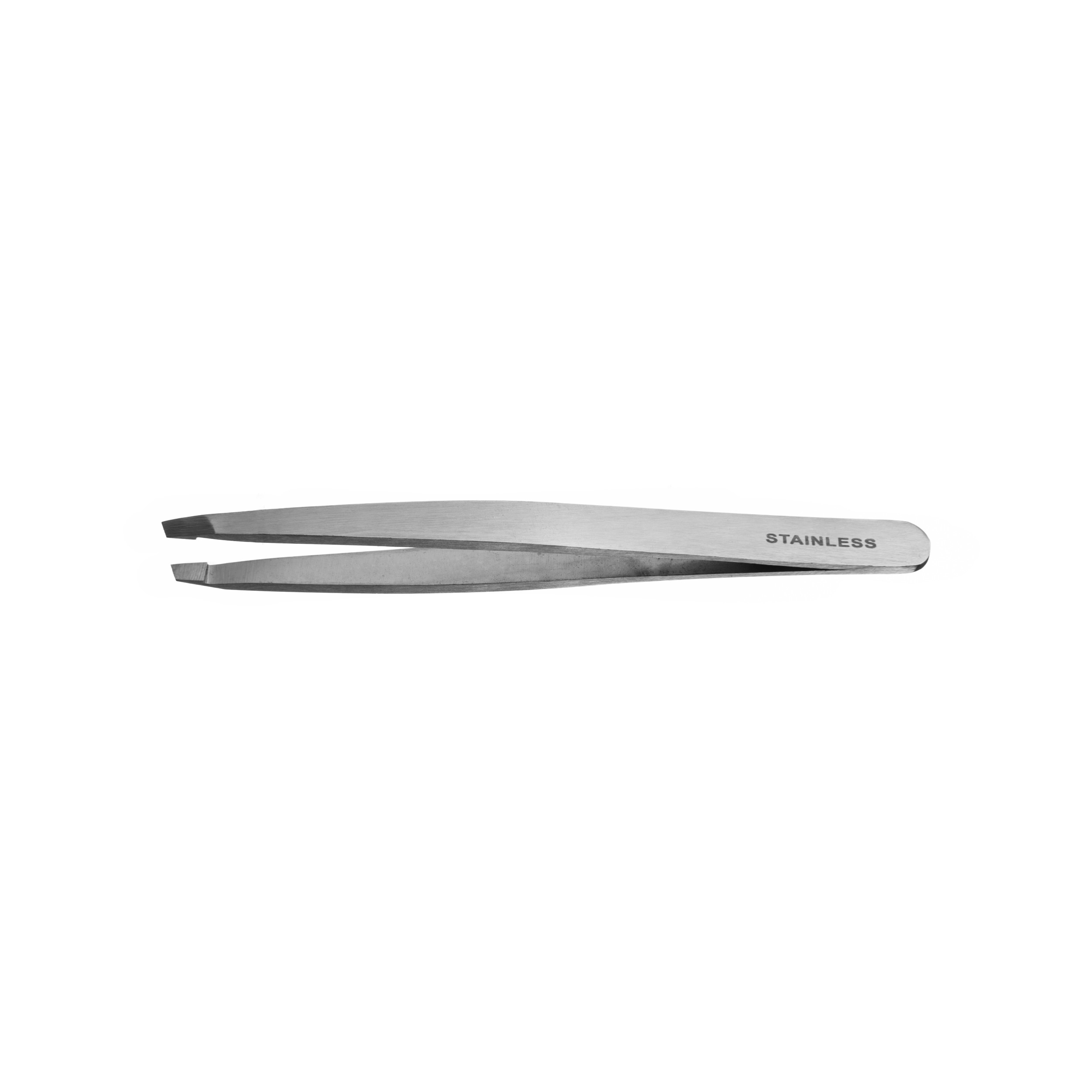 Eurostil Stainless Steel Tweezers with Slanted Tip, 9.5 cm