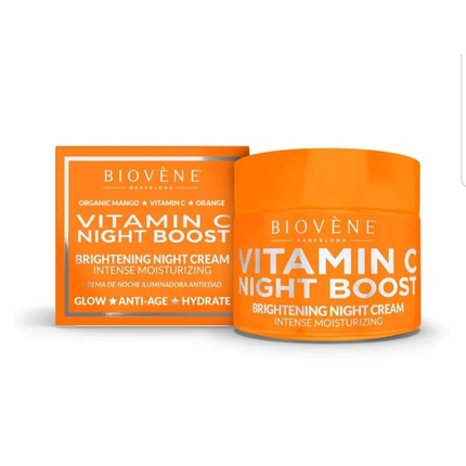 Vitamin C Night Boost Brightening Night Cream Intense Moisturizing By Biovene 50 Ml