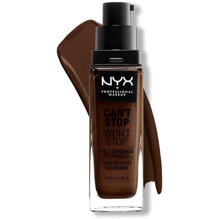 Nyx Can’t Stop Won’t Stop Full Coverage Foundation Deep Ebony 30ml